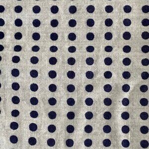 VINTAGE JAPANESE TEXTILE FABRIC - AIZOME INDIGO BLUE KASURI DOTS- 12" X 34"